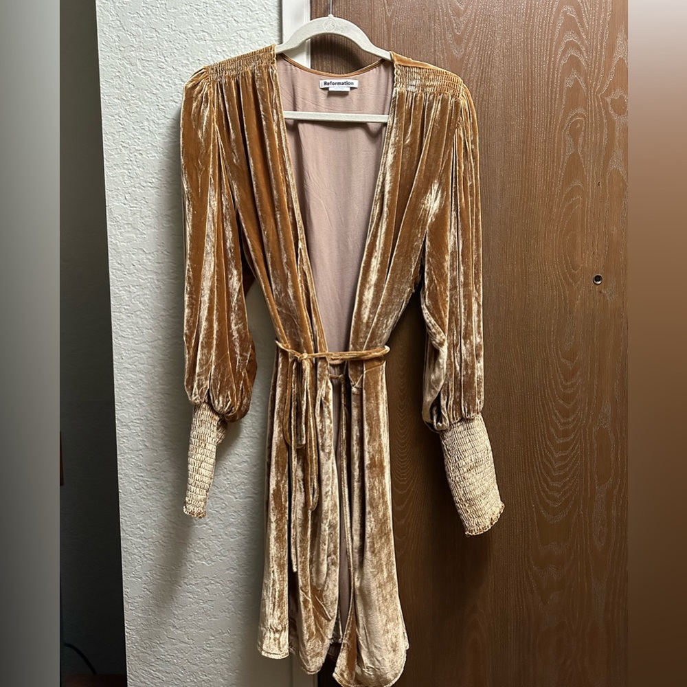Reformation Boheme Velve Wrap Dress XL